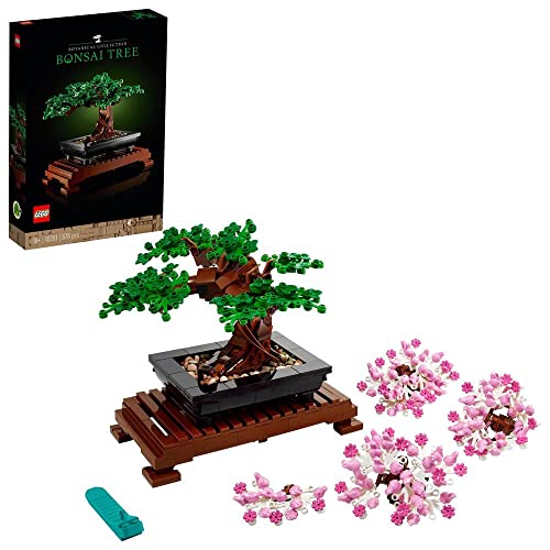 LEGO Botanicals Bonsai Tree - Faux Plant for Adults - Home Décor Set with Artificial Cherry Blossom Flowers - DIY Building Projects - Gift Idea for Women and Men - Botanical Collection - 10281 : LEGO