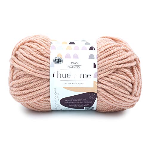Lion Brand Yarn, Hue + Me Chunky Yarn for Crocheting, Knitting, and Crafts, Rose Water, 1 Pack