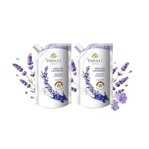 Yardley London English Lavender 650ml Pack of 2 Fragrant Handwash| Infused with Pure Lavender Oil| Germ Protection| For Soft & Fragrant Skin
