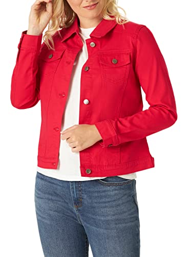 Riders by Lee Indigo Women's Denim Jacket, Jalapeno Cherry Red, X-Large