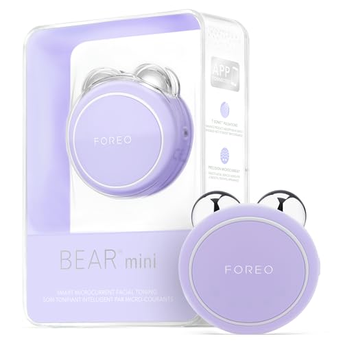 FOREO Bear mini App-Connected Microcurrent Facial Toning Device with 3 Intensities, LavenderUUPAS Smart Photon Micro-Cu