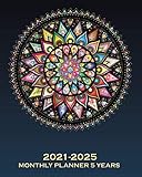 20212025 5 Year Monthly Planner 20212025 Five Year Planner With Yearly And Monthly Goals 60 Months Calendar Agenda Logbook Organizer And Cute Colorful Mandala Cover Design