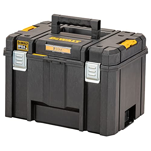 DEWALT TSTAK Tiefe Werkzeugbox VI, DWST83346-1 (44l Volumen, großvolumige Box, kombinierbar mit anderen TSTAK-Boxen, sichere Verwahrung von Elektrowerkzeugen un