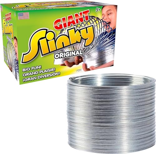 The Original Giant Slinky Walking Spring Toy, Metal Slinky, Party Favors, Fidget Toys, Kids Toys for Ages 5 Up by Just Play