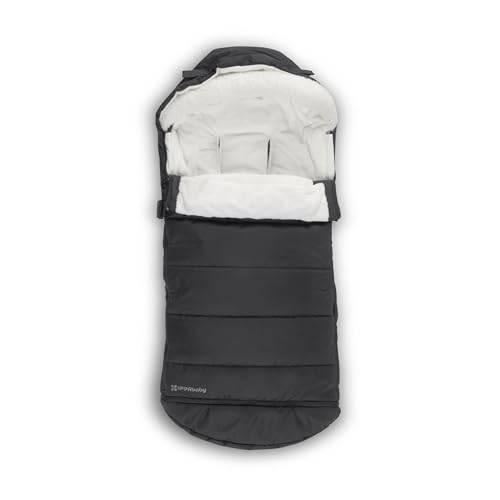 UPPAbaby CozyGanoosh Footmuff - Easily Attaches to UPPAbaby Strollers + RumbleSeat - Ultra-plush, Weather-Proof - Winter Stroller Cover - Jake (Charcoal)