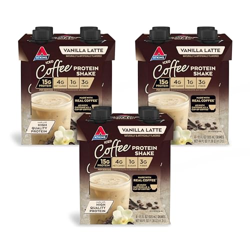 Iced Coffee Vanilla Latte Protein Shake Coffee And Vanilla Flavored