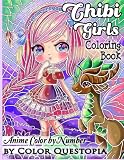 Chibi Girls Coloring Book Anime Color By Number Adorable Kawaii Manga Mosaic Fantasy Scenes For Adults Kids And Teens Fun Adult Color By Number Coloring