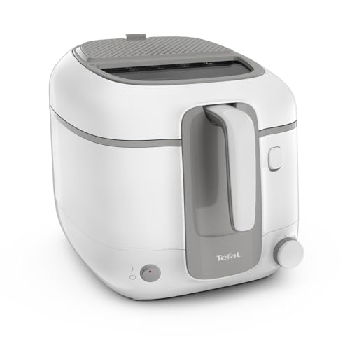 (-40%) Tefal Fritteuse Super Uno Access, Kapazität 2,2 L, spülmaschinengeeignete Teile, Geruchsfilter, herausnehmbarer Behälter, weiß/grau, FR3100