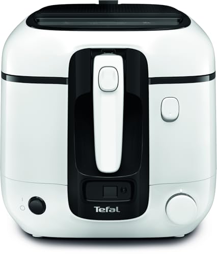 (-27%) Tefal Fritteuse Super Uno, inkl. Timer, Kapazität: 2,2 Liter, Spülmaschinengeeignete Teile, Antihaftbeschichtung, Geruchsfilter, Fritteuse mit Fett-Spritzschutz, weiß/schwarz, FR3140