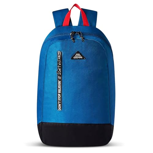 Gear Superior 17"/19L Medium Water Resistant Backpack | Casual Backpack | Daypack | Travel Backpack | College Bag For Men/Women (Blue - Black)