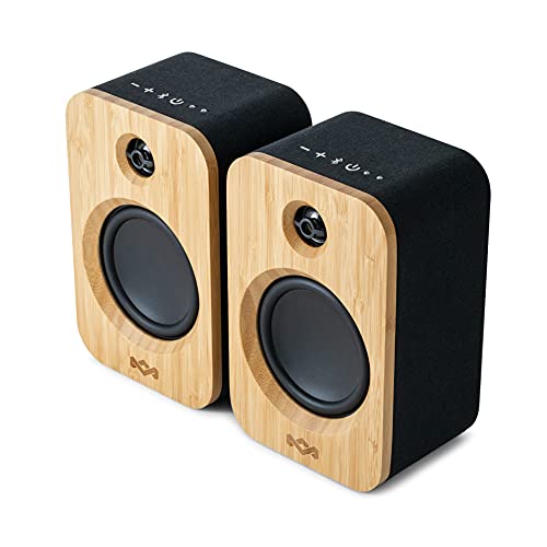 House of Marley Get Together Duo, Powerful Bookshelf Speakers with Wireless