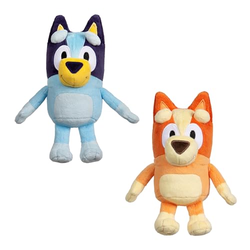 Bluey Bingo Plush Toys Bundle – Exclusive 2-Pack Soft Toys, Deluxe Fabric, Embroidered Detail, Plush Characters for Show Time or Story Time