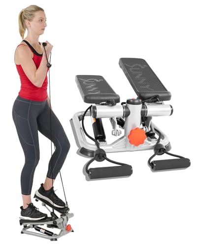 Sunny Health & Fitness Mini Stepper with Resistance Bands