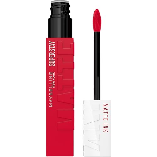 Maybelline New York Superstay Matte Ink Liquid Lipstick, Shot Caller | No budge bold color for 16H | Transferproof, Waterproof, Foodproof | Brown skin