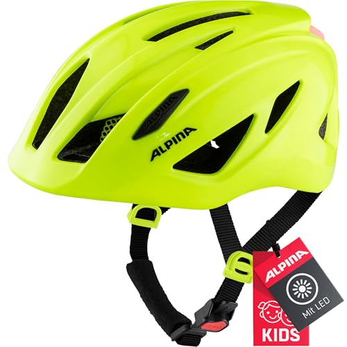 (-38%) ALPINA PICO Flash Kinderfahrradhelm, be Visible Gloss, 50-55 cm