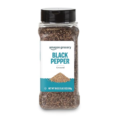 Amazon Grocery, Ground Black Pepper, 18 Oz (Previously Amazon Fresh, Packaging May Vary)