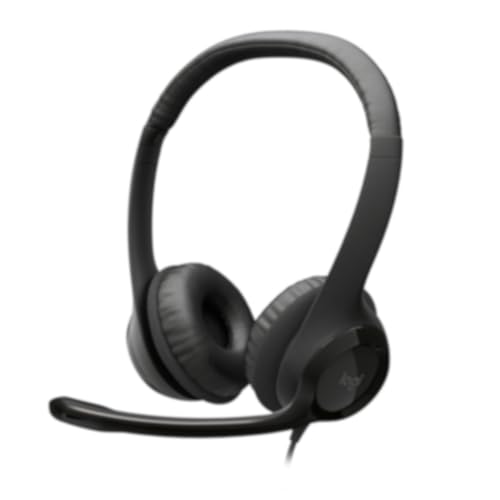 Logitech H390 USB Headset with Noise-Cancelling Mic - 16 Pack , Black