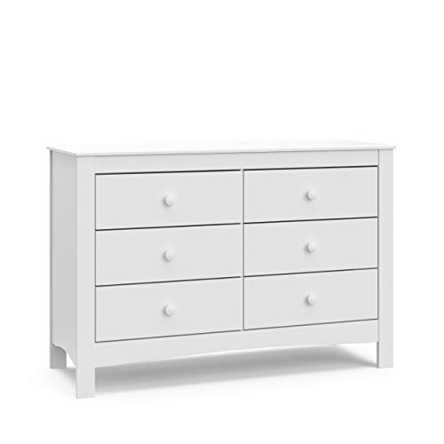 Graco Noah 6 Drawer Bedroom Dresser (White) – GREENGUARD Gold Certified Nursery Dresser for Kids Bedroom