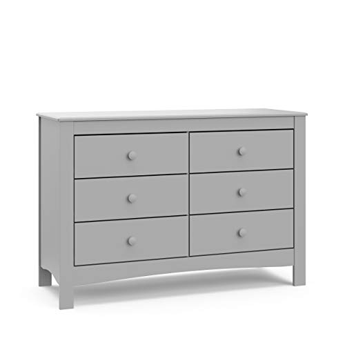 Graco Noah 6 Drawer Bedroom Dresser (Pebble Gray) – GREENGUARD Gold Certified Nursery Dresser for Kids Bedroom
