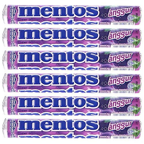 Mentos Grape Roll, 6 X 29 Gram