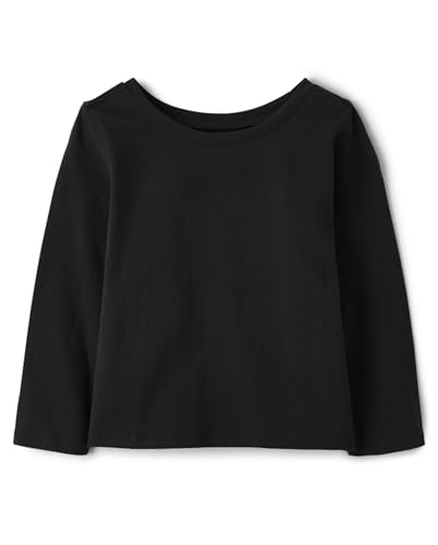 The Children's Place baby girls and Toddler Basic Layering Tee T Shirt, Black, 3T US