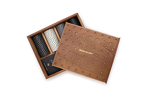 Iron &amp; Glory Poker Set - Luxury Poker Set in Premium Wooden Box - Includes Playing Cards &amp; 100 Custom Chips - Be