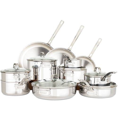 Viking Culinary 3-Ply Stainless Steel Cookware Set