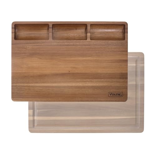 Viking Reversible Acacia Wood Butcher Block Prep and Carving Board