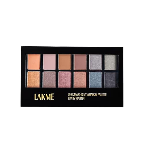 Glitterati Chroma Chic Eye Shadow Palette, Highly Pigmented, Shimmery, Lightweight, Stilettos|| 12 g