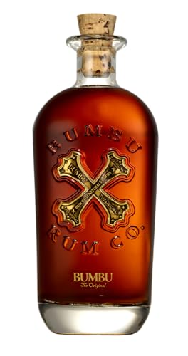 (-25%) BUMBU The Original, Craft Rum Flavour Spirit, Bourbon-Fass gereift, für Cocktails oder auf Eis, karibischer Rum in der 0,7 Liter Flasche, 40% Vol