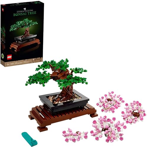 LEGO Botanicals Bonsai Tree Building Set - Artificial Bonsai Tree Plants for Home Decor, Adults Ages 18+ - Faux, Fake Plants for Table, Desk, Office - Birthday Gift for Men & Women - 10281