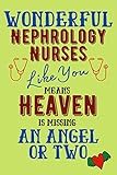 Wonderful Nephrology Nurses Like You Means Heaven Is Missing An Angel Or Two Nurse Appreciation Gift 100page Dot Grid Notebook 6 X 9