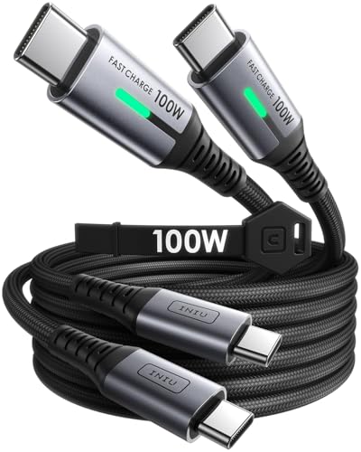 INIU 100W USB-C Cable, 2-Pack