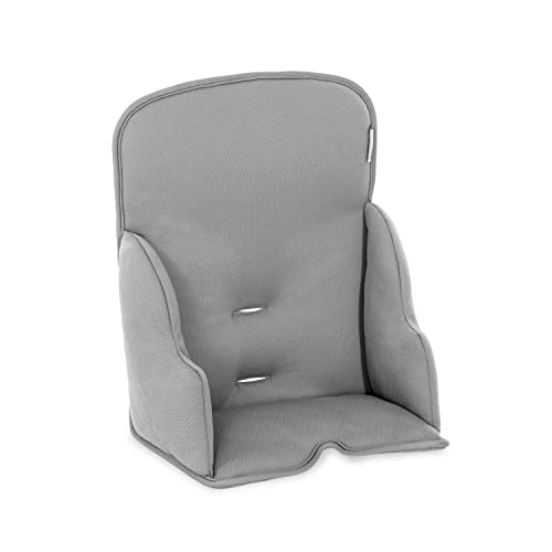 hauck Alpha Cosy, Stretch Grey - Seat Reducer Cushion for Alpha+ Wooden Highchair, Supportive Seat Pad for Toddlers 6 Months+, Soft Fabric, Machine Washable, Anti Slip