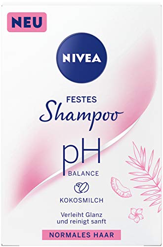(-13%) NIVEA festes Shampoo pH Balance für normales Haar (75 g), sanft reinigendes Festshampoo mit Kokosmilch, pH-optimiertes Shampoo mit veganer Formel
