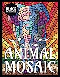 ANIMAL MOSAIC Color By Number (Black Backgrounds)