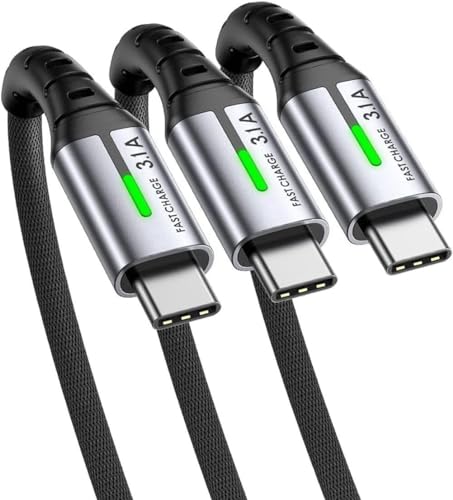 (-42%) INIU USB C Kabel, [3 Stück 2m+2m+0,5m] 3.1A Ladekabel USB C Nylon Geflochten Schnellladekabel, USB auf USB C Kabel für Samsung S24 S23 Ultra iPhone 16 15 14 Pro Max Pixel 7 iPad Pro MacBook Air usw