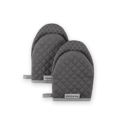 KitchenAid Asteroid Mini Oven Mitt Set, 5.5"x8", Charcoal Grey, 2 Piece