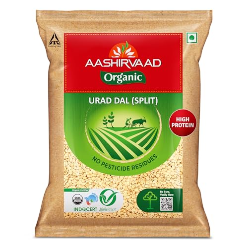 Organic Urad Dal (Split), 1 Kg, 100% Organic Urad Dal Rich in Protein