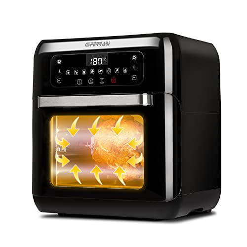 🔥 STARKER PREIS (-33%) G3 Ferrari G10136 Heißluftfritteuse "Friggisano 2.0", 1500 W, 11 L, 9 Programme, einstellbare Temperatur, Digitaldisplay, Innenbeleuchtung, Rezeptbuch & Zubehör enthalten, Schwarz