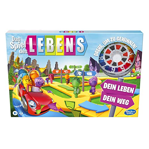 (-56%) Hasbro Das Spiel des Lebens, Brettspiel für die ganze Familie für 2 – 4 Spieler, für Kinder ab 8 Jahren, enthält Bunte Stifte