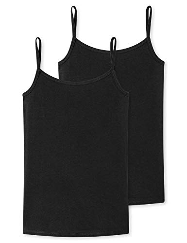 🔥 STARKER PREIS (-50%) Schiesser Mädchen 2 PACK Unterhemd Spaghetti Träger - Größe 140 bis 176