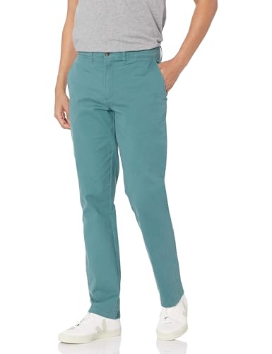 Amazon Essentials Men's Slim-Fit Casual Stretch Khaki, Sage Green, 30W x 32L