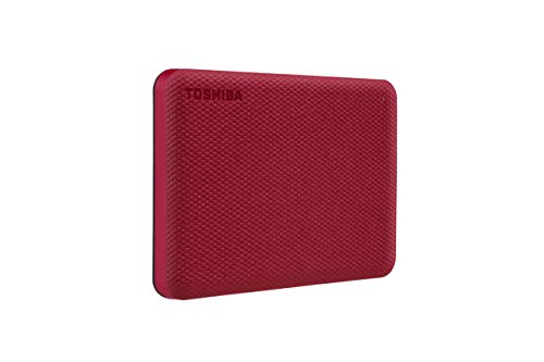 TOSHIBA HD Externo Portátil 2TB Canvio Advance USB 3.0 Vermelho - HDTCA20XR3AA
