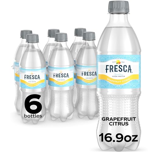 Fresca Grapefruit Citrus Sparkling Soda Water Bottles, 16.9 fl oz, 6 Pack