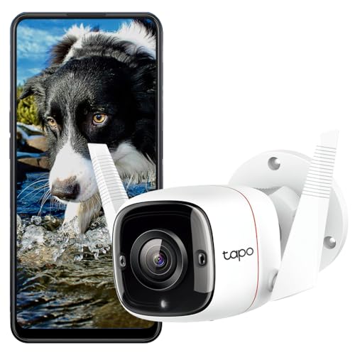 Tapo 3MP 1296p High Definition Outdoor CCTV Security Wi-Fi Smart Camera | Alexa Enabled | Weatherproof | Night Vision | 2-Way Audio | SD Storage (C310