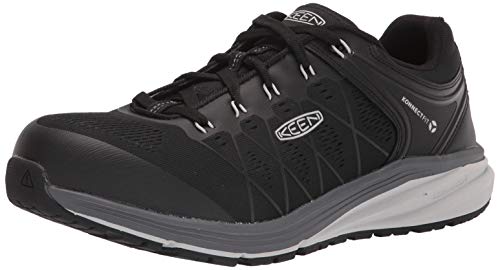 KEEN Utility Men's Vista Energy Low Height Sneakers Composite Toe Industrial Work Shoes, Vapor/Black, 11