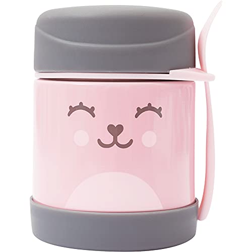 Buba Pote Termico C/Colher - Gumy Rosa Buba Rosa