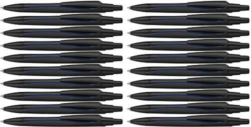 (-16%) Schneider Reco Kugelschreiber (Aus recyceltem Kunststoff, ausgezeichnet mit "Der blaue Engel", Schreibfarbe: Blau) schwarz, 20er Pack