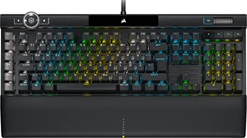 CORSAIR K100 RGB Optisch-Mechanische Kabelgebundene Gaming-Tastatur - OPX Linear-Schalter - PBT Double-Shot Tastenkappen - Elgato Stream Deck & iCUE Kompatibel 